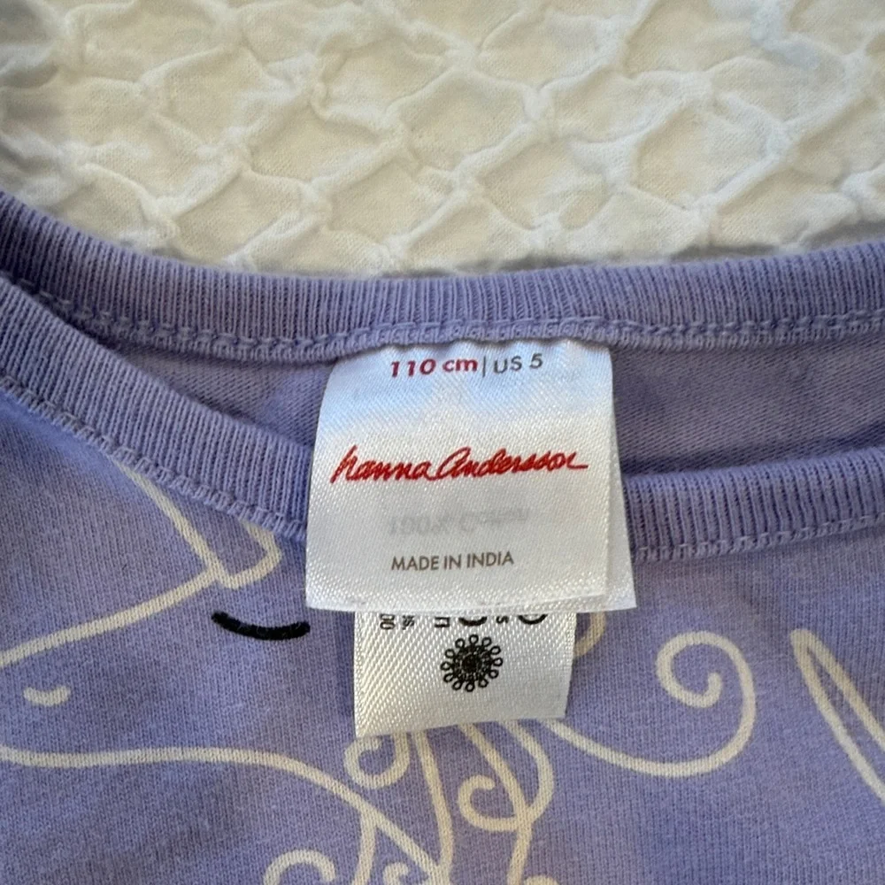 Hanna Andersson Purple unicorn Kids Dress with Swirl Design
